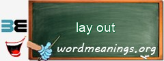 WordMeaning blackboard for lay out